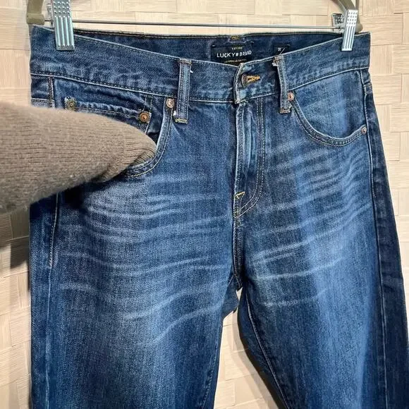 Lucky Brand Men’s 110 Skinny Dark Wash Cotton Blend Jeans Size 31/32 - Picture 3 of 15